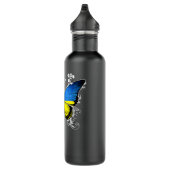 Womens Ukraine Flag Ukrainischer Schmetterling Edelstahlflasche (Rechts)