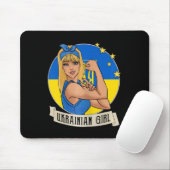 Womens Ukrainian Girl Ukraine Flag Merchandise Ukr Mousepad (Mit Mouse)