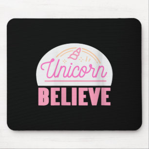 Womens Unicorn glauben Sitive Magic Fantasy Rainbo Mousepad