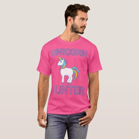 Womens Unicorn Hunter Rainbow Myth Fairytale Unico T-Shirt (Vorne ganz)