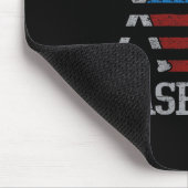 Womens Usa Flag Baseball Crossed Bats Baseball Pla Mousepad (Ecke)