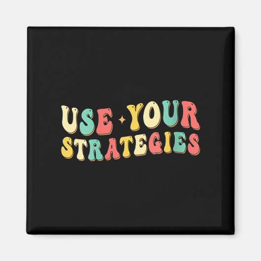 Womens Use Your Strategies Test Day Testing Exam S Magnet (Vorne)