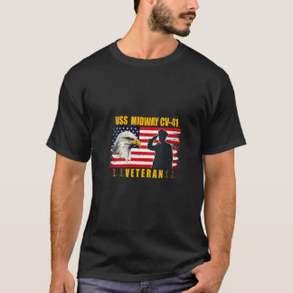 Womens USS Midway Aircraft Carrier Veterans Day Fi T-Shirt