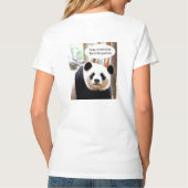 Womens V-Neck Doppelseitiger T - Shirt Panda Bear (Rückseite)