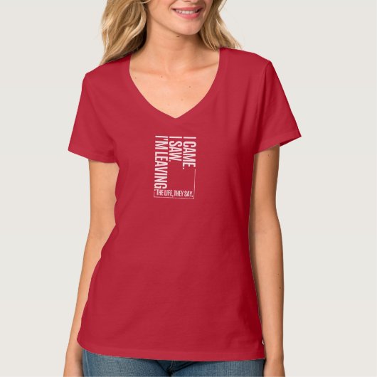 Women's V-Neck Introvert T-Shirt | Funny Leaving (Vorderseite)