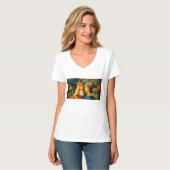 Womens V-Neck T-Shirt (Vorderseite Vollansicht)
