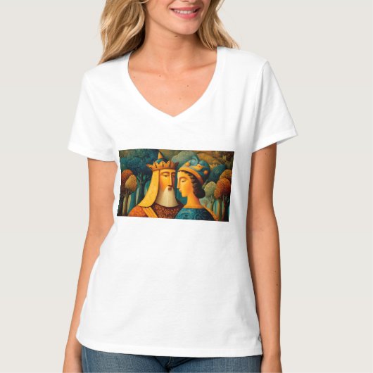 Womens V-Neck T-Shirt (Vorderseite)