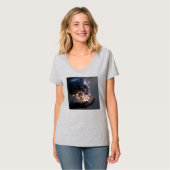 Womens V-Neck T-Shirt (Vorderseite Vollansicht)