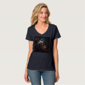 Womens V-Neck T-Shirt (Vorderseite Vollansicht)