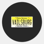 Womens Vailsburg Newark Nj City New Jersey License Runder Aufkleber (Vorderseite)