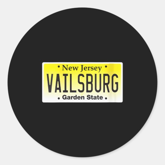 Womens Vailsburg Newark Nj City New Jersey License Runder Aufkleber (Vorderseite)