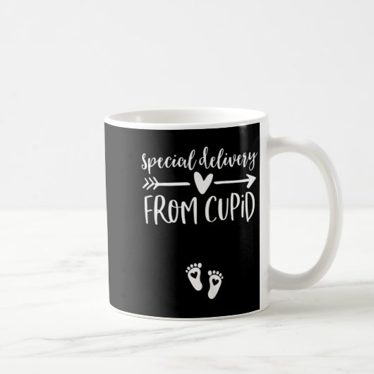 Womens Valentines Day Couples Pregnancy Announceme Kaffeetasse (Rechts)