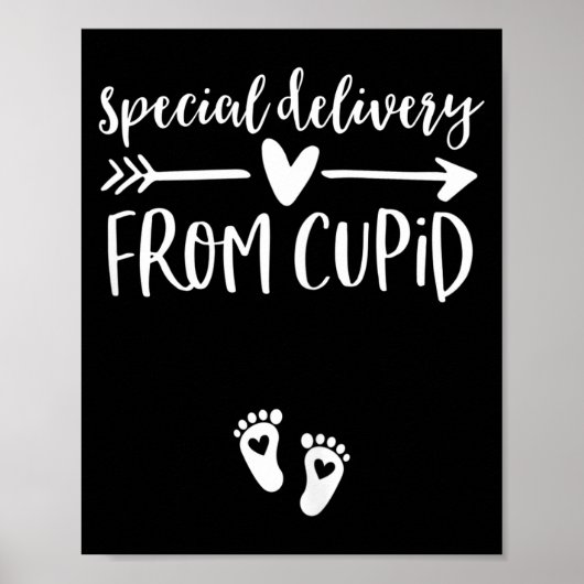 Womens Valentines Day Couples Pregnancy Announceme Poster (Vorne)