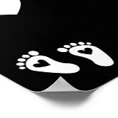 Womens Valentines Day Twin Pregnancy Announcemen V Poster (Ecke)