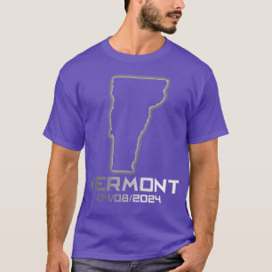 Womens Vermont America Astronomy Total Solar Eclip T-Shirt