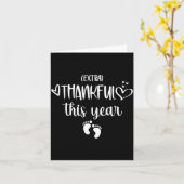 Womens Very Thankful This Year Happy Pregnancy Ann Karte (Gelbe Blume)