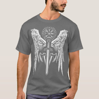 Womens Viking Valhalla Valkyrie Wings Norse Mythol T-Shirt