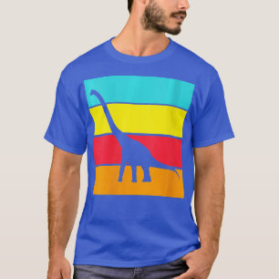 Womens Vintage Brontosaurus Dinosaur VNeck   1  T-Shirt