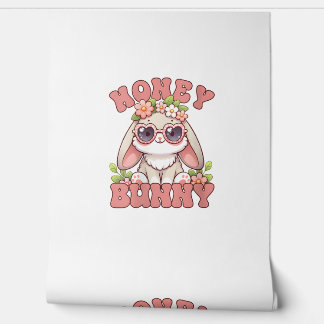 Womens Vintage Easter Honey Bunny Flowers Rabbit L Tapete