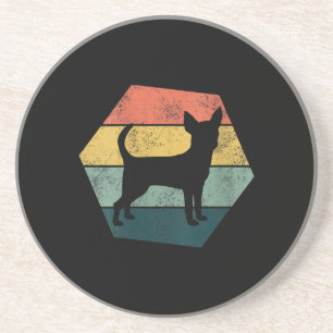 Womens Vintage Hexagon Chihuahua Lover Geschenkcre Getränkeuntersetzer
