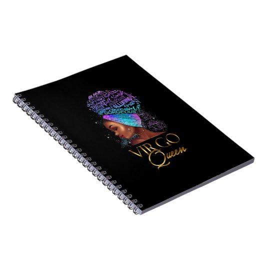 Womens Virgo Girl September August Queen Birthday Notizblock (Rechte Seite)