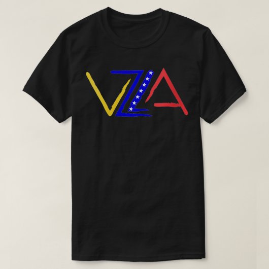 Womens VZLA Logo 7 Sterne Venezuela VNeck T-Shirt (Design vorne)