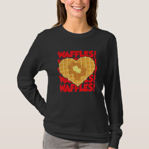 Womens Waffle Ich Liebe Waffeln T-Shirt