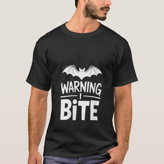 Womens warnen, ich beiße lustige Halloween Spaß Sp T-Shirt (Vorderseite)