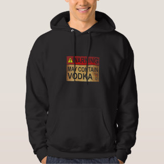 Womens Warning May enthält Vodka Hoodie