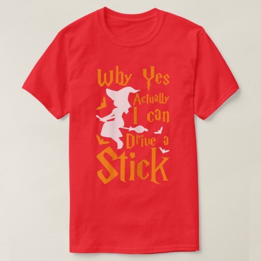 Womens Warum kann ich tatsächlich eine Stick-Hexe  T-Shirt (Design vorne)