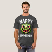 Womens Watermelon Jackolantern Summer Halloween Ha T-Shirt (Vorne ganz)