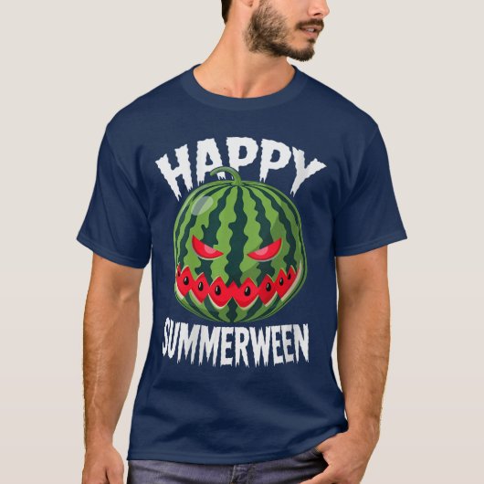 Womens Watermelon Jackolantern Summer Halloween Ha T-Shirt (Vorderseite)