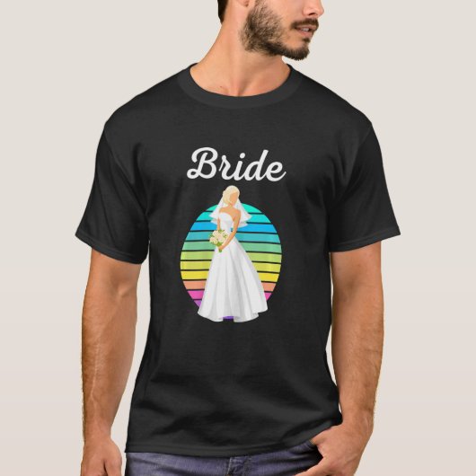 Womens Wedding Bride Just Married Womens Wedding B T-Shirt (Vorderseite)