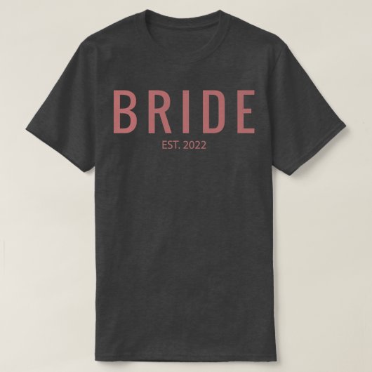 Womens Wedding Matching Bride Est T-Shirt (Design vorne)