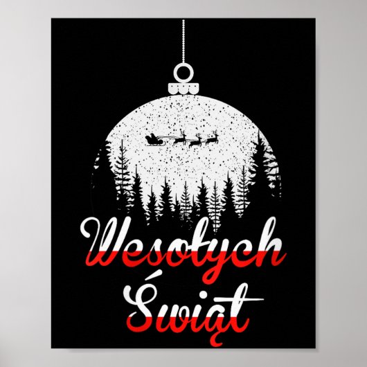 Womens Wesolych Swiat Lish Christmas Holiday V-nec Poster (Vorne)