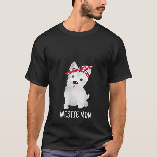 Womens Westie Mom West Highland White Terrier Dog T-Shirt (Vorderseite)