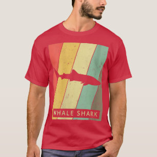 Womens Whale Shark Lover Vintag Retro Animal VNec T-Shirt