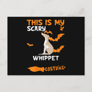 Womens Whippet Kostüm Halloween Lazy Scary Dog Postkarte