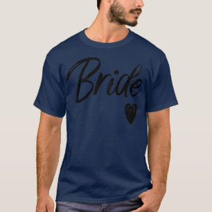 Womens White Bride Verlobte Wedding Bachelorette P T-Shirt