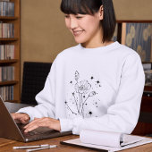 Womens White Floral Taurus Sweatshirt