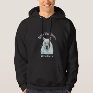 Womens White Wolf Tavern Wir Got Hühnermäeme Hoodie