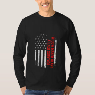 Womens Widow Maker Herzinfarkt Überlebende Amerika T-Shirt