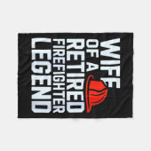 Womens Wife Of A Retired Firefighter Legend Proud Fleecedecke (Vorderseite (Horizontal))