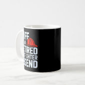 Womens Wife Of A Retired Firefighter Legend Proud Kaffeetasse (Vorderseite Links)