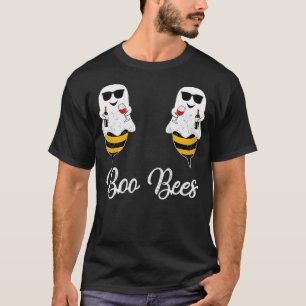 Womens Wine Boo Bees Women Paare Halloween T-Shirt