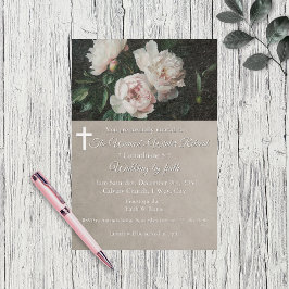 Women's Winter Retreat Beige Floral Church Einladung