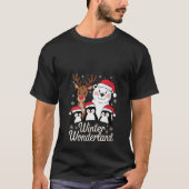 Womens Winter Wonderland Reindeer Polar Bear Pengu T-Shirt (Vorderseite)