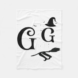 Womens Witch Hat Graphic Spooky Gg Funny Halloween Fleecedecke