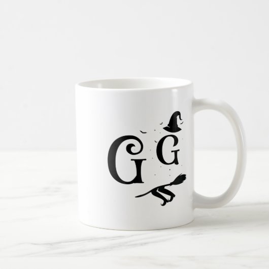 Womens Witch Hat Graphic Spooky Gg Funny Halloween Kaffeetasse (Rechts)