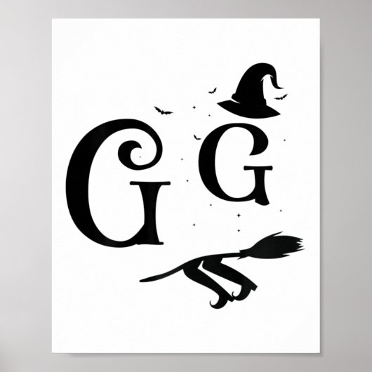 Womens Witch Hat Graphic Spooky Gg Funny Halloween Poster (Vorne)